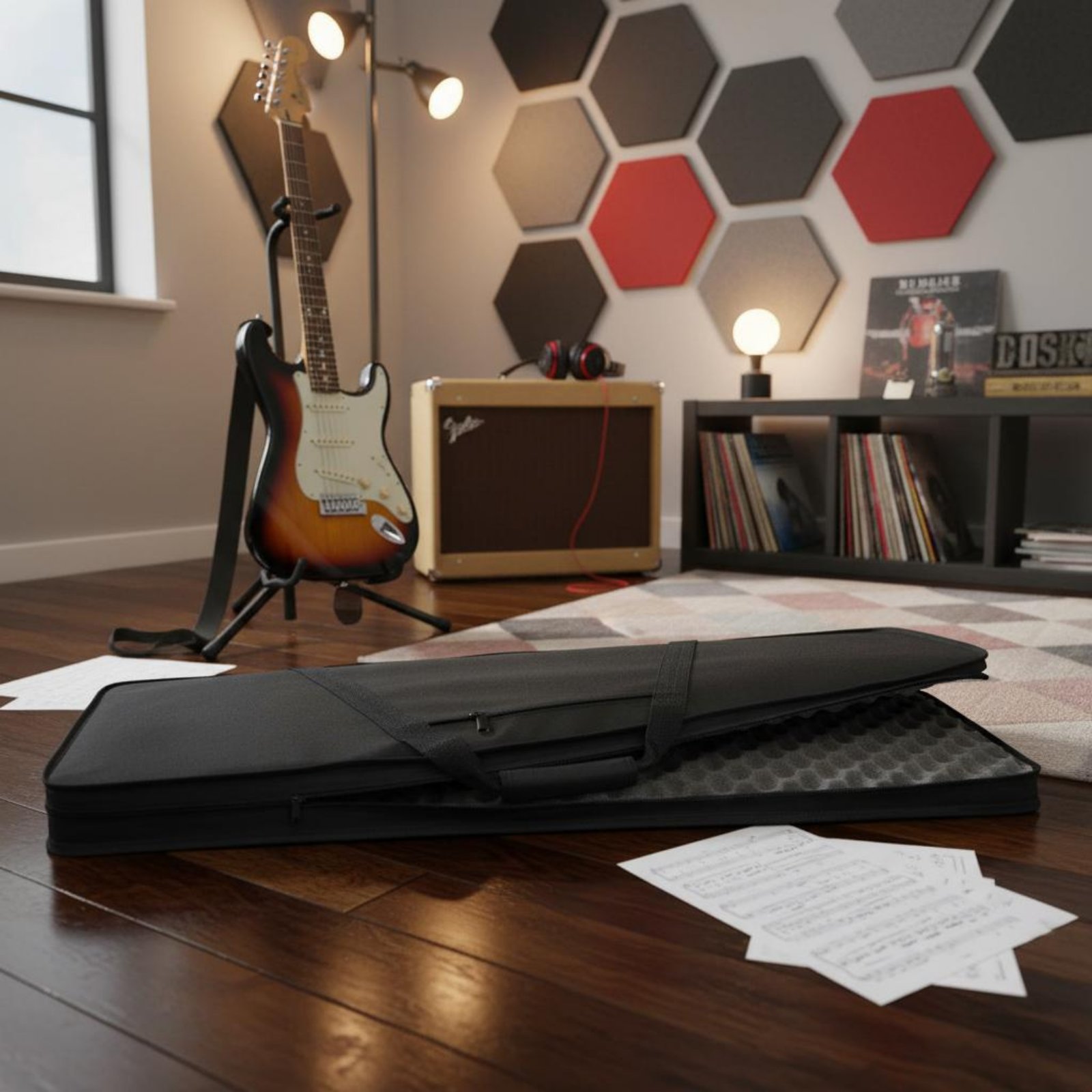Musical Instruments - Estojo de Guitarra Leve em Espuma,