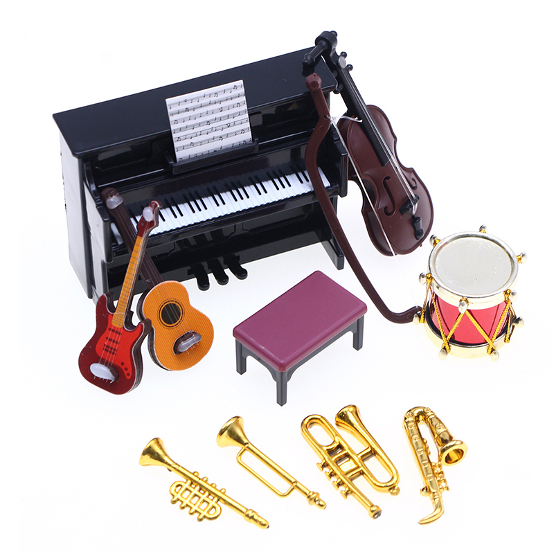 Musical Instrument Like Guitar - Conjunto de instrumentos musicais em miniatura