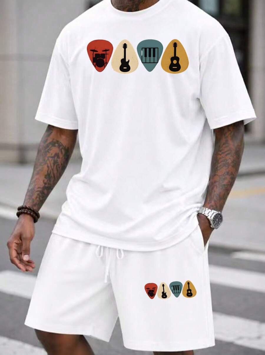 Musical Instruments - Conjunto Masculino de 2 Peças: Camiseta