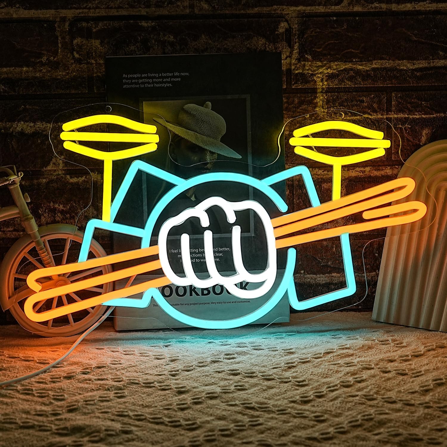 Letreiro Neon de Bateria Music - Musical Instruments avaliação e preço