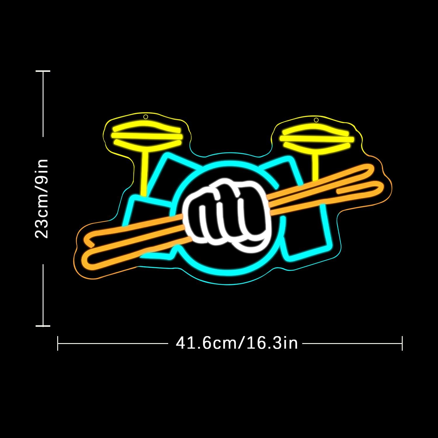 Letreiro Neon de Bateria Music - Musical Instruments avaliação e preço