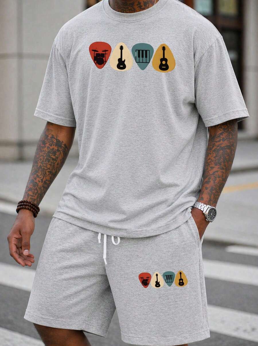 Conjunto Masculino de 2 Peças: - Musical Instruments avaliação e preço