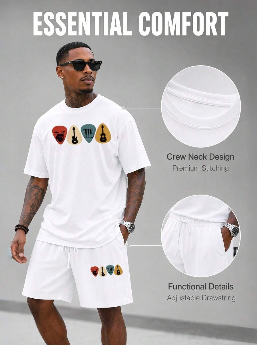 Conjunto Masculino de 2 Peças: - Musical Instruments avaliação e preço